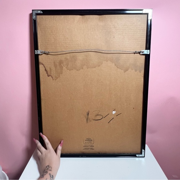 Vintage 80s retro art deco Patrick Nagel framed art print - Picture 6 of 8